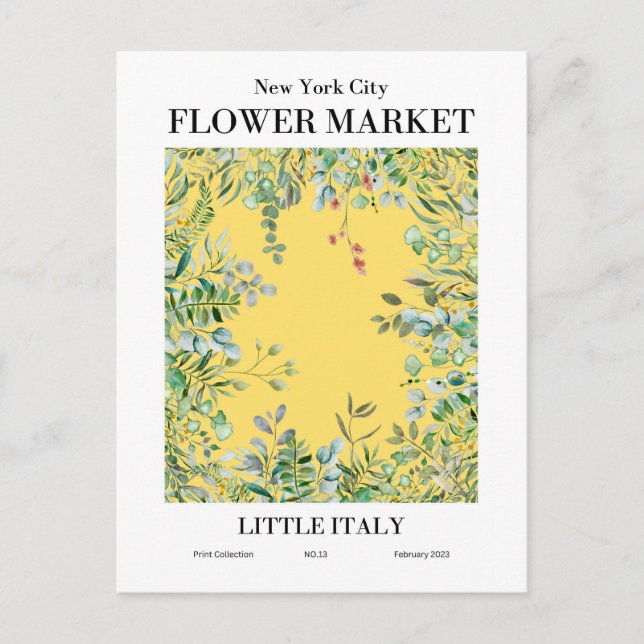 New York Flower Market, Little Italy Carte postale (Devant)