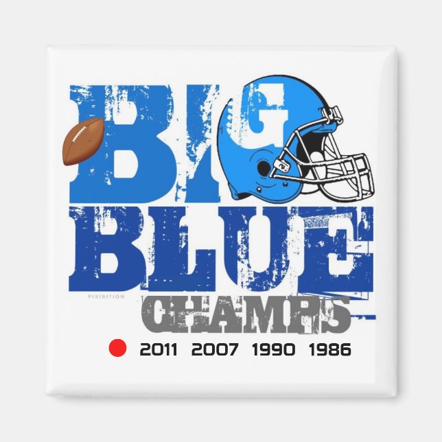 New York Football Champs Years Magnet (Devant)