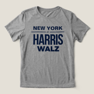 New York for Harris Walz Tri-Blend Shirt