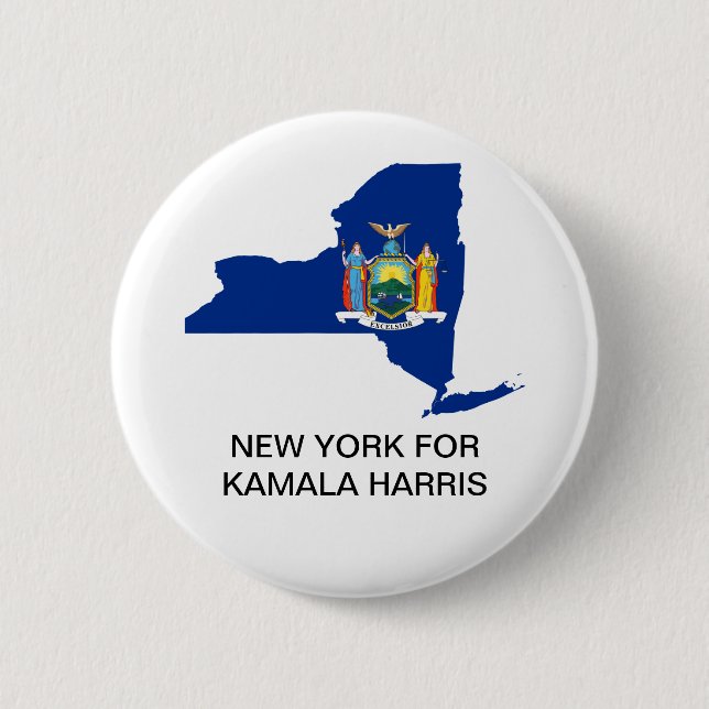 NEW YORK for Kamala Harris 2024 Button (Front)