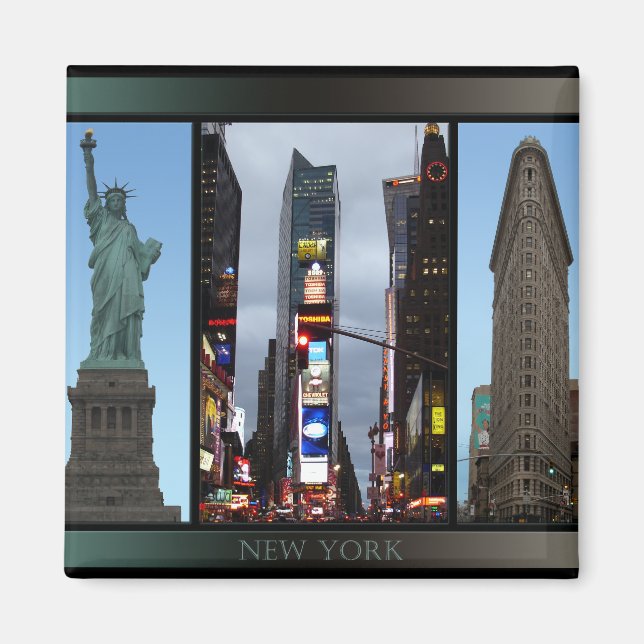 New York Fridge Magnet NY Souvenir Magnet (Front)