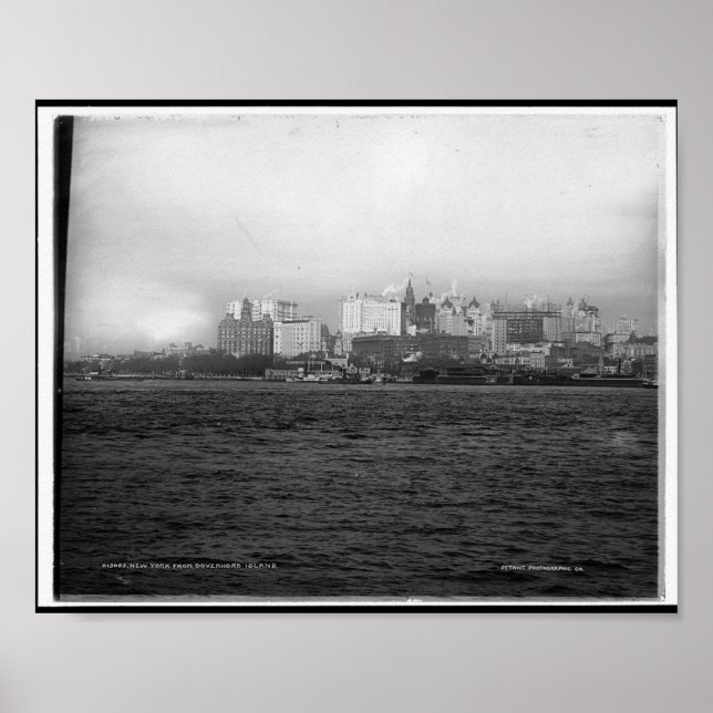 New York from Governor's Island c1900 Poster (Front)