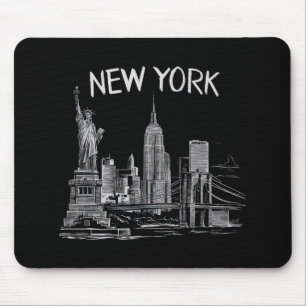 New York Gifts for Men Women NY City Vintage Urban Mouse Pad