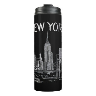 New York Gifts for Men Women NY City Vintage Urban Thermal Tumbler