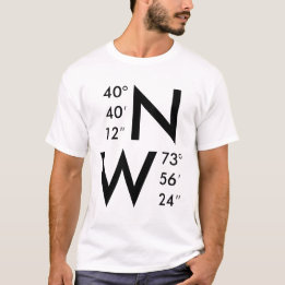 New York GPS Coordinates | ANY City Coordinates T-Shirt