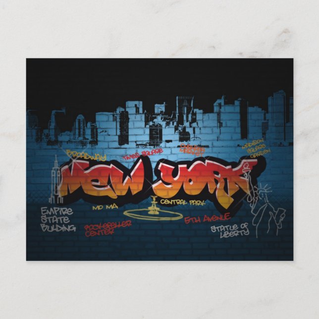 New York Grafitti Postcard (Front)
