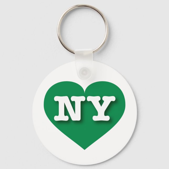New York Green Heart - I love NY Keychain (Front)