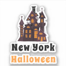 New York Halloween Haunted House Sticker
