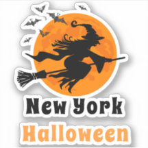 New York Halloween Witch Sticker