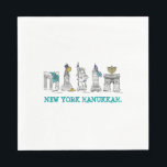 New York Hanukkah Chanukah NYC Jewish Holidays Napkin<br><div class="desc">Napkins feature an original marker illustration of NYC buildings "dressed up" for Hanukkah!

This Chanukah illustration is also available on other products. Don't see what you're looking for? Need help with customization? Contact Rebecca to have something designed just for you.</div>