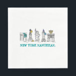 New York Hanukkah Chanukah NYC Jewish Holidays Napkin<br><div class="desc">Napkins feature an original marker illustration of NYC buildings "dressed up" for Hanukkah!

This Chanukah illustration is also available on other products. Don't see what you're looking for? Need help with customization? Contact Rebecca to have something designed just for you.</div>