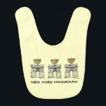 New York Hanukkah Chanukah NYC Menorah Candles Bib<br><div class="desc">Bib features an original marker illustration of a classic NYC landmark "dressed up" for the holidays!

Don't see what you're looking for? Need help with customization? Contact this designer to have something created just for you.</div>