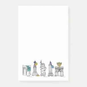 New York Hanukkah Happy Chanukah NYC Holiday Post-it Notes