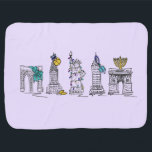 New York Hanukkah NYC Chanukah Buildings Holiday Baby Blanket<br><div class="desc">Features an original pen-and-ink illustration of various New York City landmarks "dressed up" for the Hanukkah holiday season!

Don't see what you're looking for? Need help with customization? Contact Rebecca to have something designed just for you.</div>