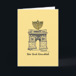 New York Hanukkah Washington Square Menorah Candle Holiday Card<br><div class="desc">Greeting card features an original illustration of NYC's Washington Square arch, "dressed up" for Hanukkah with a menorah on top. This design is also available on other products. Lots of additional food prints are also available from this shop. Don't see what you're looking for? Need help with customization? Contact Rebecca...</div>