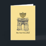 New York Hanukkah Washington Square Menorah Candle Holiday Card<br><div class="desc">Greeting card features an original illustration of NYC's Washington Square arch, "dressed up" for Hanukkah with a menorah on top. This design is also available on other products. Lots of additional food prints are also available from this shop. Don't see what you're looking for? Need help with customization? Contact Rebecca...</div>