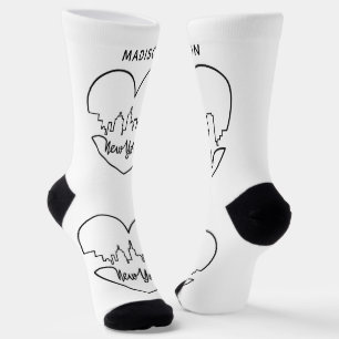 New York Heart custom name Socks