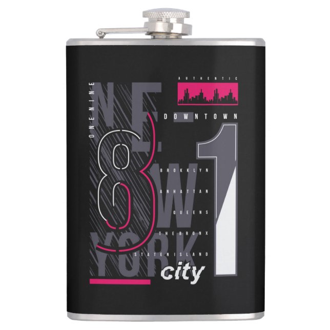 New York Hip Flask (Front)