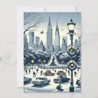 New York Holiday Elegance - Customizable Card.