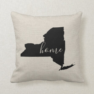 New York Home State Throw Pillow