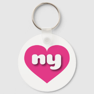New York hot pink heart - I love ny Keychain
