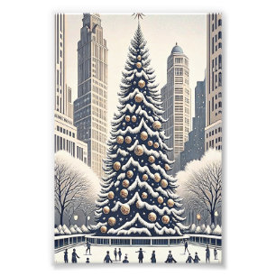 New York Ice Rink Christmas Card Photo Print
