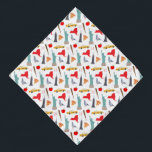 New York Icons Bandana<br><div class="desc">This design features all your favourite New York icons; taxis,  the Statue of Liberty,  the Empire State Building,  pigeons,  pizza,  baseball,  and the big apple.</div>
