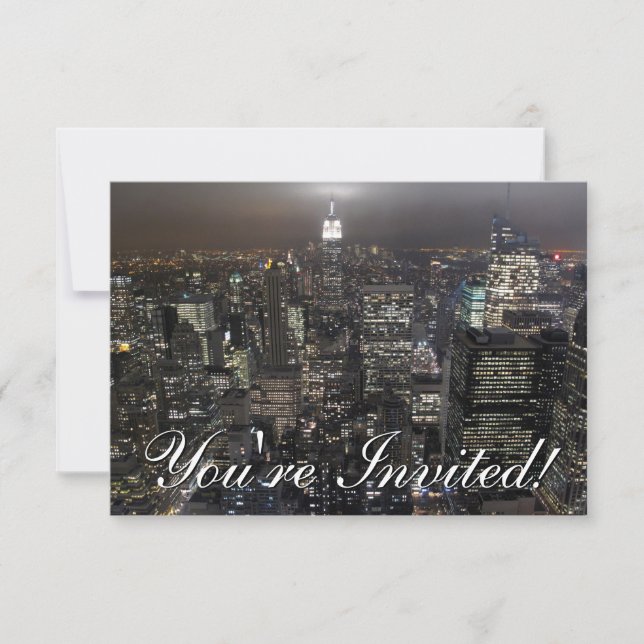 New York Invitations Personalized New York RSVP (Front)