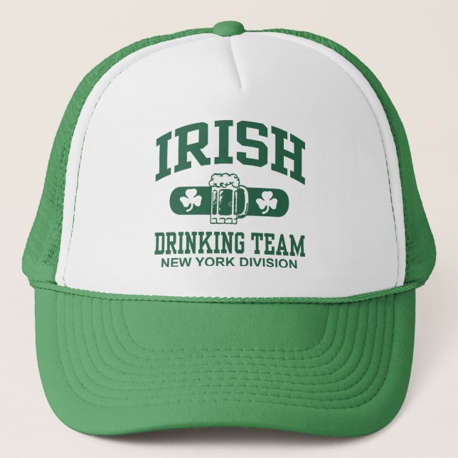 New York Irish Drinking Team Trucker Hat (Front)