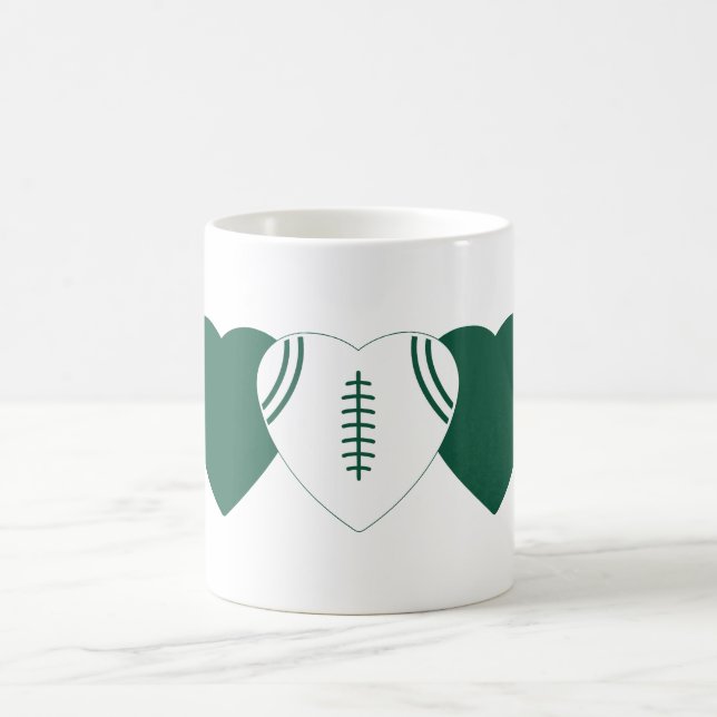New York Jets Football Heart Design Coffee Mug (Center)