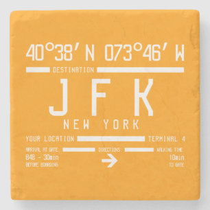 New York JFK International Airport Code Stone Coaster