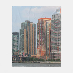 NEW YORK - JULY 5, 2015: Long Island City waterfr Fleece Blanket