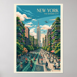 New York La Ville Jardin Art de Poster de Voyage V