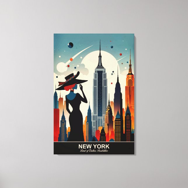 New York: Land of Endless Possibilities Canvas Print (Front)