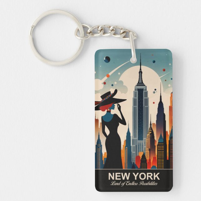 New York: Land of Endless Possibilities Keychain (Front)
