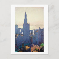 New York Landscape, Hiroshi Yoshida, Woodcut
