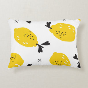 New York Lemons: Vintage Cut-Outs Accent Pillow