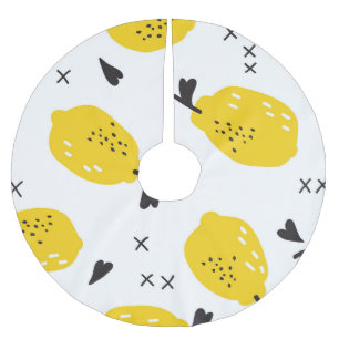 New York Lemons: Vintage Cut-Outs Brushed Polyester Tree Skirt