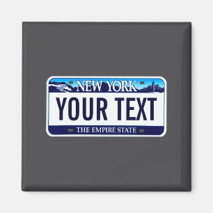 New York License Plate  Magnet