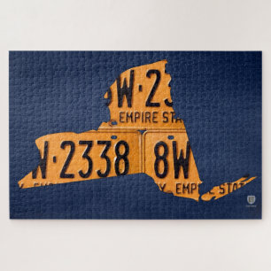 New York License Plate Map Puzzle