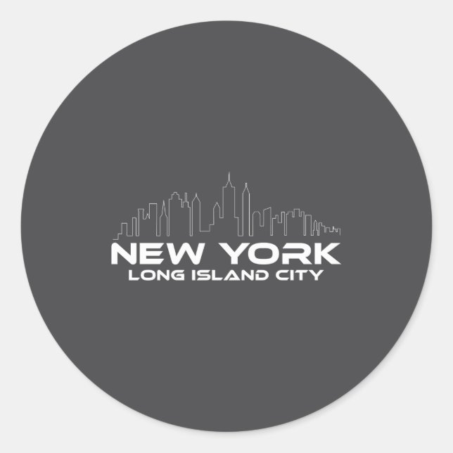 New York Long Island City  Classic Round Sticker (Front)