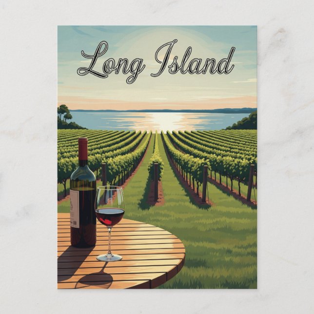New York Long Island Postcard (Front)