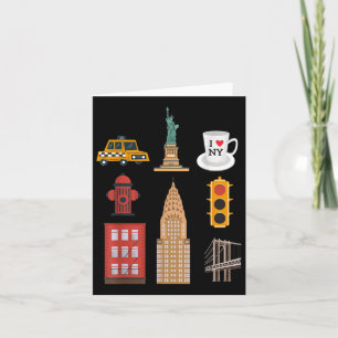 New York Lovers Tee Shirt Nyc City Landmarks Fan S Card