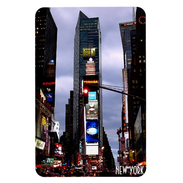 New York Magnet NY City Time Carré NY Souvenir (Vertical)
