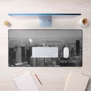 New York Manhattan Black & White Cool Desk Mat