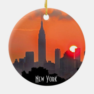 New York Manhattan Skyline Ornament