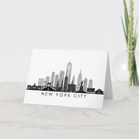 NEW YORK Manhatten USA City Skyline Silhouette