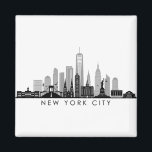NEW YORK Manhatten USA City Skyline Silhouette Magnet<br><div class="desc">Skyline with many typical buildings,  sights and monuments of this city. If something special is to be added or you have a very individual request,  write to me.  And of course I look forward to your feedback.</div>