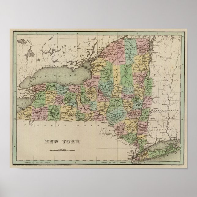 New York map Poster (Front)