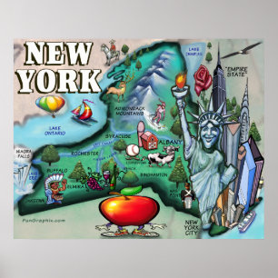 New York Map PRINT